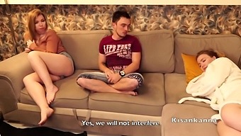 A Solo Threesome With A Blindfolded Babe!