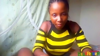 African American Teen With Big Natural Tits Gives Oral Pleasure And Receives Semen In Her Mouth