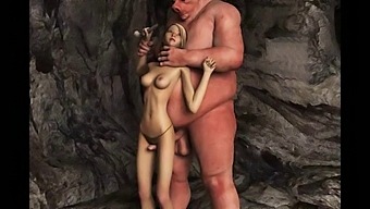 Giant Man Ejaculating On Virtual Women With Abnormal Fetish