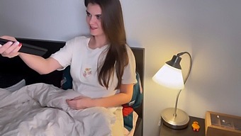 A Sexy Stepmother Gets Caught Masturbating By Her Stepson While Pleasuring Her Large Penis