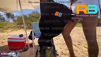 Brazilian Director Baiano'S Wife Joins Him For A Steamy Beach Encounter With Kriss Hotwife And A Bbc