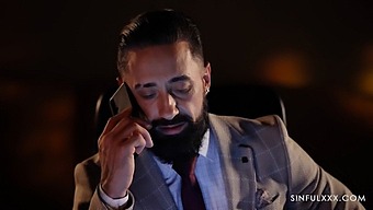 A Secretary Is Bound And Has Sex On A Set Of Steps
