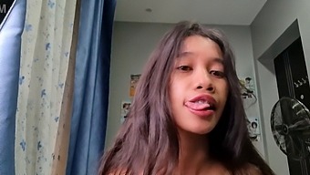 A Petite Asian Woman Is Featured In This Video