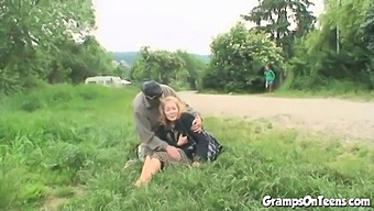 A Young Woman Enjoys An Older Man'S Penis Inside Her Tight Vagina