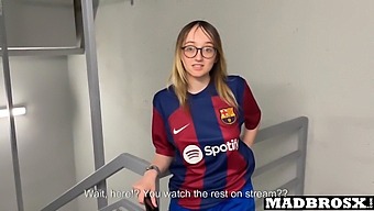 A Barcelona Fan Gets Roughed Up By Psg Enthusiasts In The Stadium Hallways!