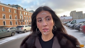 A Random Person Gave Me A Handjob And Oral Sex In The Parking Lot, Then Strolled Around With My Ejaculation On My Face - Cumwalk