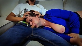 Stepmom Takes Stepson'S Big Cock Deepthroat Style!