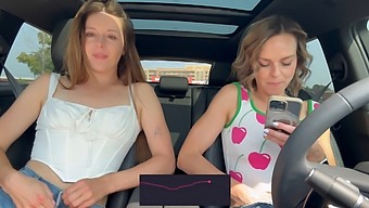 Nadia Foxx And Serenity Cox Have Public, High-Definition Orgasm With Remote Controlled Vibrators In A Car